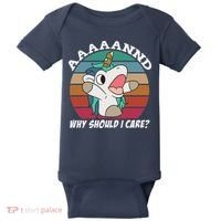 And Why Should I Care Funny Sarcastic Unicorn Baby Bodysuit thumb 0