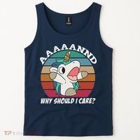 And Why Should I Care Funny Sarcastic Unicorn Tank Top thumb 2
