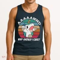 And Why Should I Care Funny Sarcastic Unicorn Tank Top thumb 3