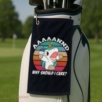 And Why Should I Care Funny Sarcastic Unicorn Golf Towel thumb 2
