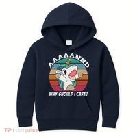 And Why Should I Care Funny Sarcastic Unicorn Kids Hoodie thumb 0