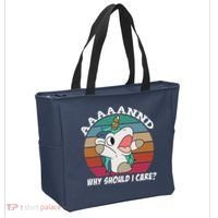 And Why Should I Care Funny Sarcastic Unicorn Tote Bag thumb 2