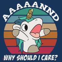 And Why Should I Care Funny Sarcastic Unicorn Tote Bag thumb 4