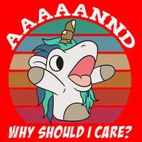 And Why Should I Care Funny Sarcastic Unicorn Santa Hat thumb 1
