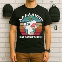 And Why Should I Care Funny Sarcastic Unicorn T-Shirt thumb 6