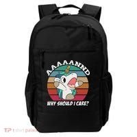 And Why Should I Care Funny Sarcastic Unicorn Backpack thumb 0