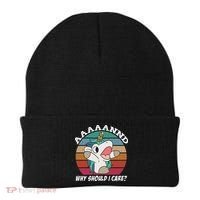 And Why Should I Care Funny Sarcastic Unicorn Beanie thumb 0