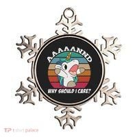 And Why Should I Care Funny Sarcastic Unicorn Ornament thumb 0