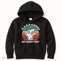 And Why Should I Care Funny Sarcastic Unicorn Kids Hoodie thumb 0