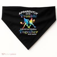 APPARENTLY WE'RE TROUBLE PICKLEBALL MEN USA-Made Doggie Bandana thumb 0