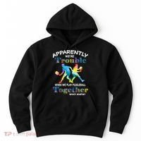 APPARENTLY WE'RE TROUBLE PICKLEBALL MEN Hoodie thumb 0