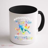 APPARENTLY WE'RE TROUBLE PICKLEBALL MEN Coffee Mug thumb 1