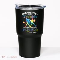 APPARENTLY WE'RE TROUBLE PICKLEBALL MEN Tumbler thumb 0
