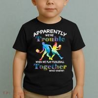 APPARENTLY WE'RE TROUBLE PICKLEBALL MEN Toddler T-Shirt thumb 2