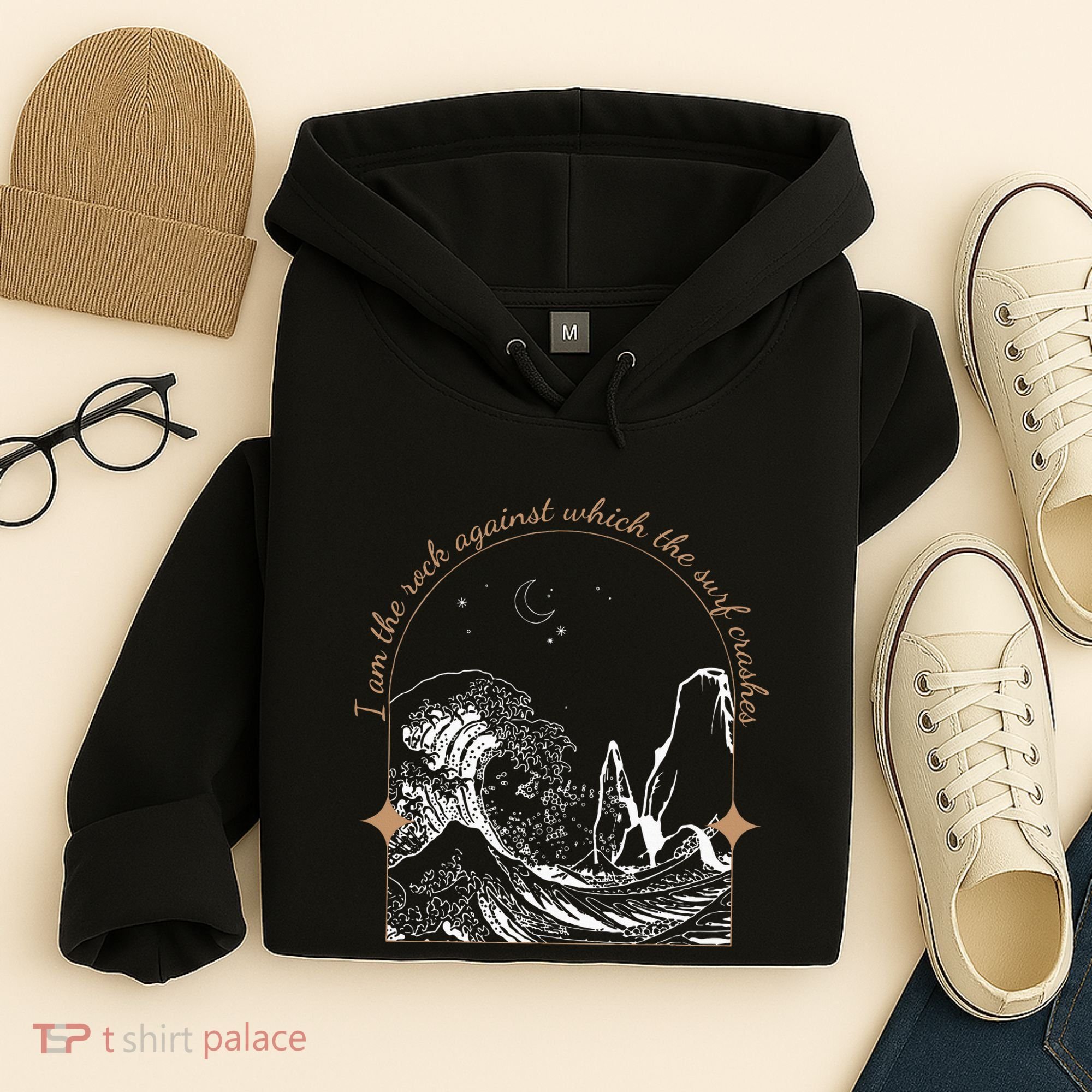 Against Which The Surf Crashes Hoodie