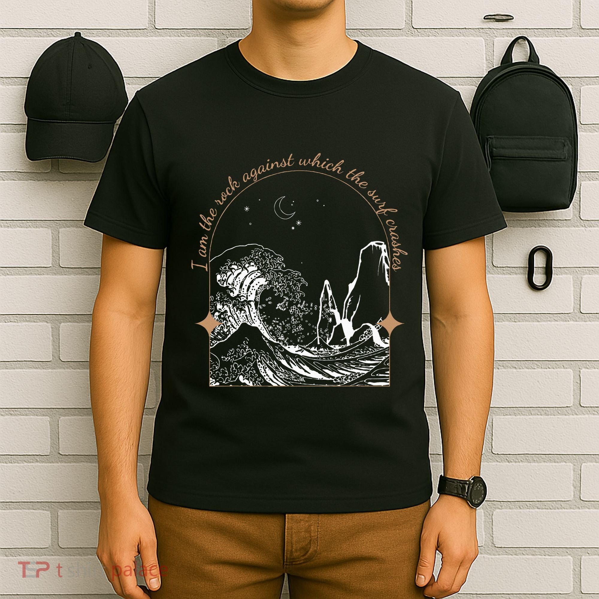 Against Which The Surf Crashes T-Shirt