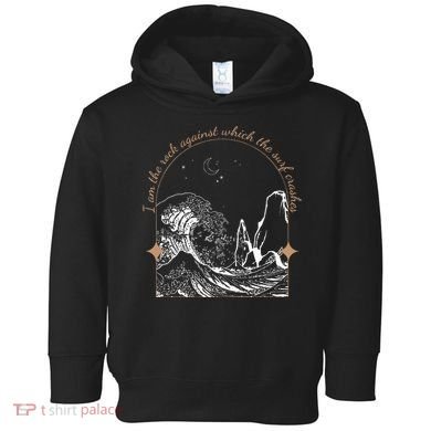 Against Which The Surf Crashes Toddler Hoodie