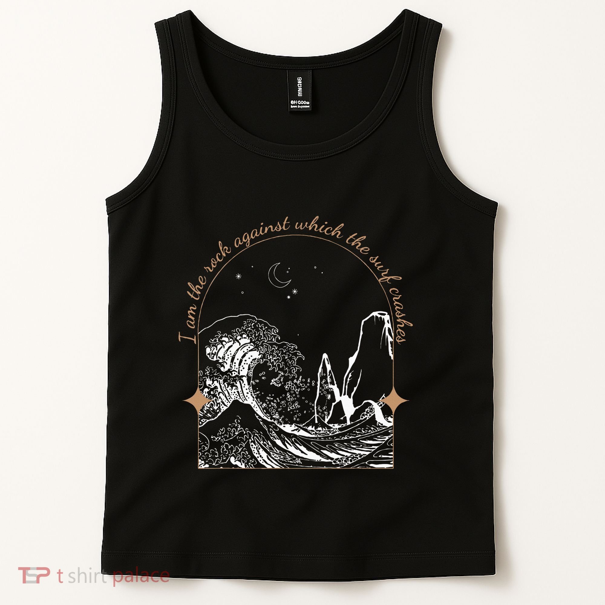 Against Which The Surf Crashes Tank Top
