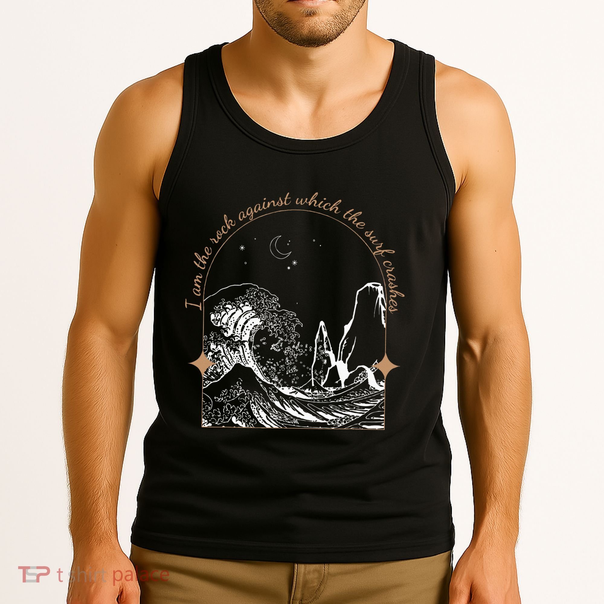 Against Which The Surf Crashes Tank Top