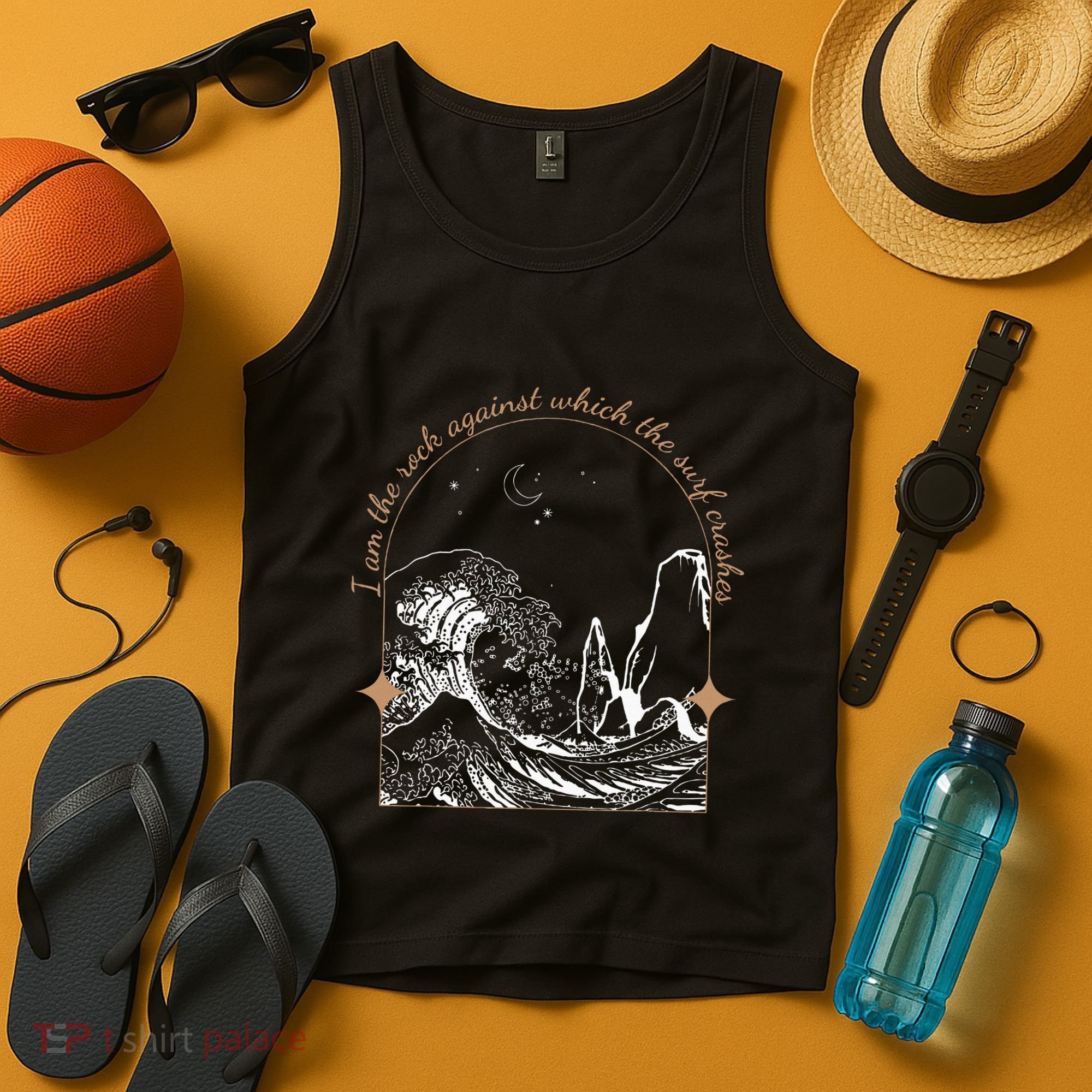 Against Which The Surf Crashes Tank Top