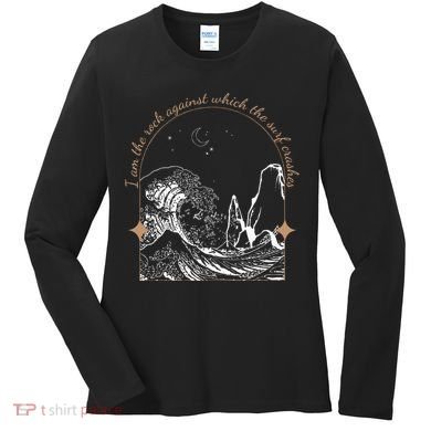 Against Which The Surf Crashes Women's Long Sleeve Shirt
