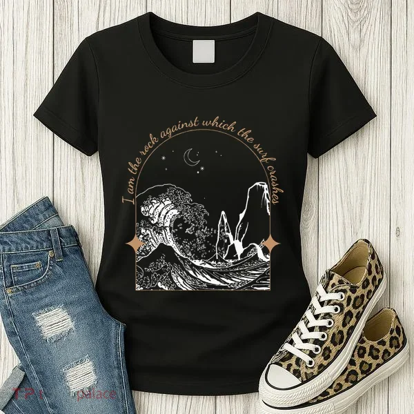 Against Which The Surf Crashes Women's T-Shirt