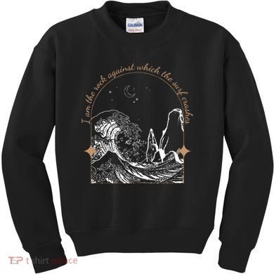 Against Which The Surf Crashes Kids Sweatshirt