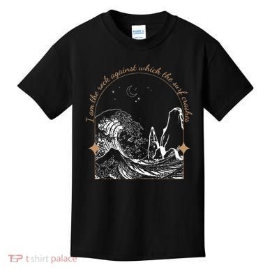 Against Which The Surf Crashes Kids T-Shirt