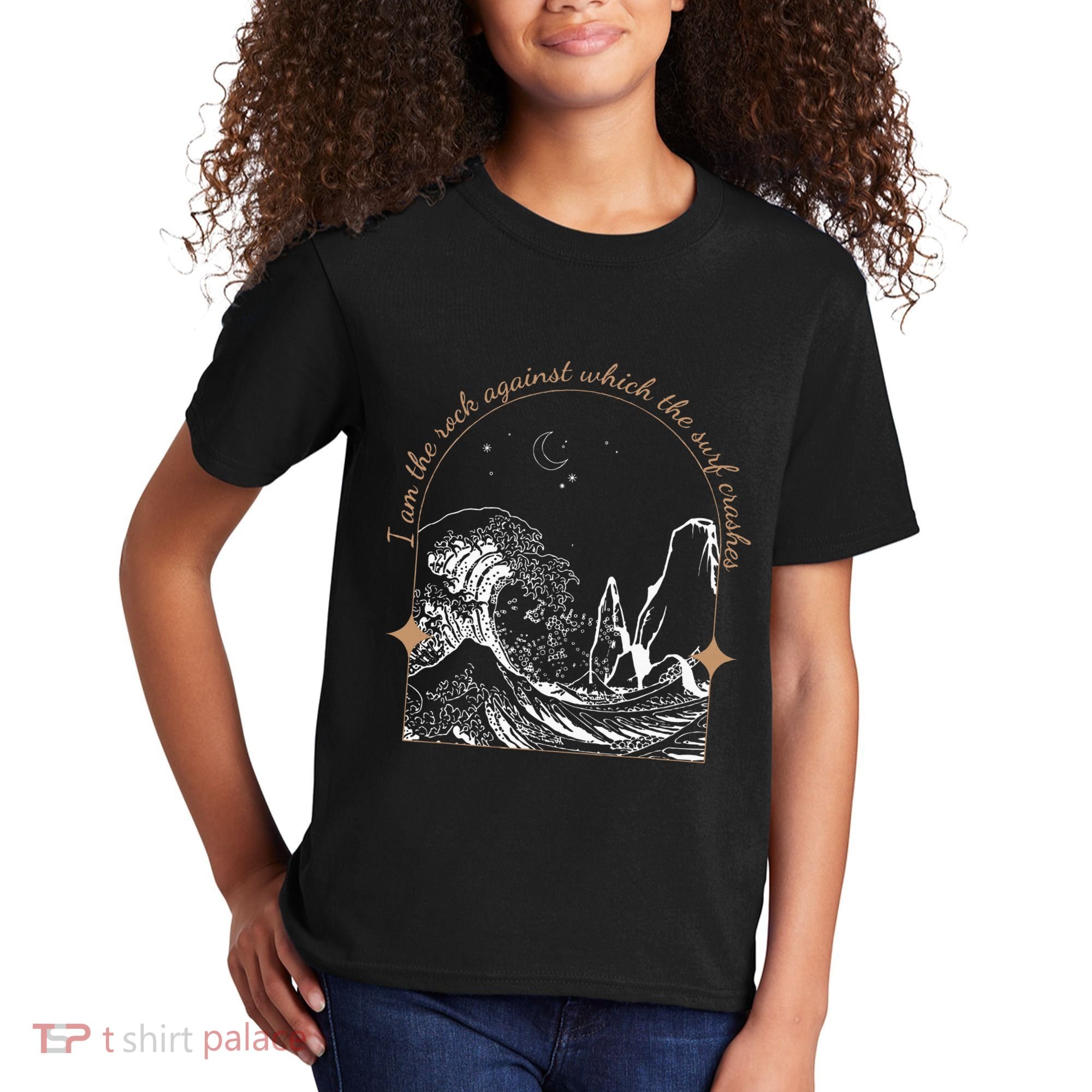 Against Which The Surf Crashes Kids T-Shirt