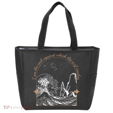 Against Which The Surf Crashes Tote Bag