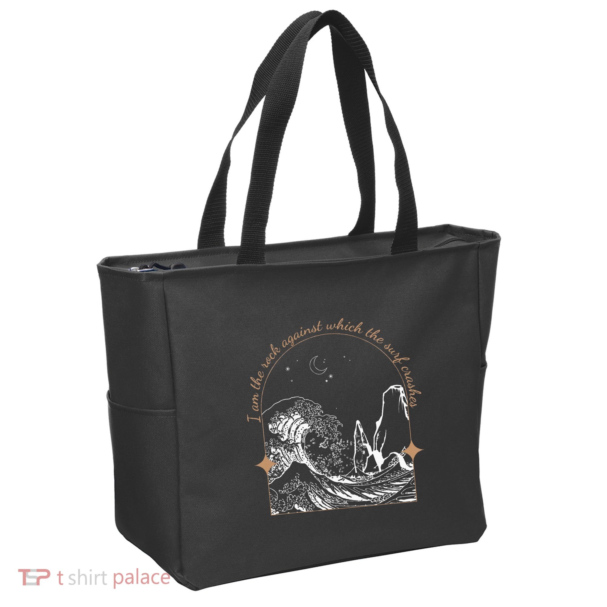 Against Which The Surf Crashes Tote Bag