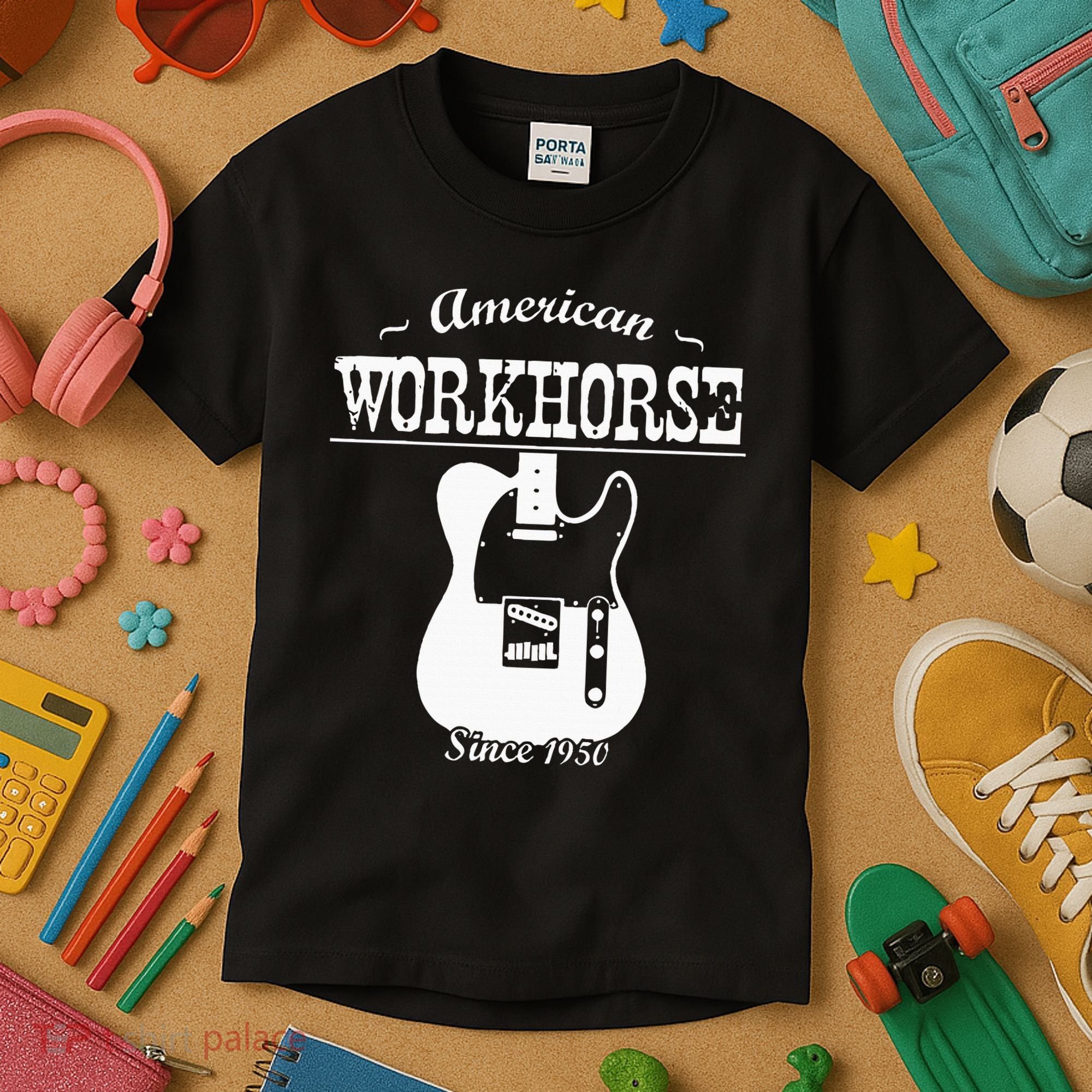 American Workhorse Telecaster Since 1950 Guitar Kids T-Shirt