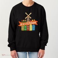 Amsterdam Windmill Tulips Houses Holland Netherlands Women's Sweatshirt thumb 0