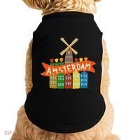 Amsterdam Windmill Tulips Houses Holland Netherlands Doggie Tank thumb 0