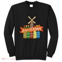 Amsterdam Windmill Tulips Houses Holland Netherlands Sweatshirt thumb 0