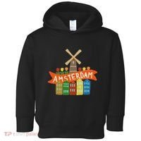 Amsterdam Windmill Tulips Houses Holland Netherlands Toddler Hoodie thumb 0