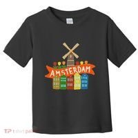 Amsterdam Windmill Tulips Houses Holland Netherlands Toddler T-Shirt thumb 0