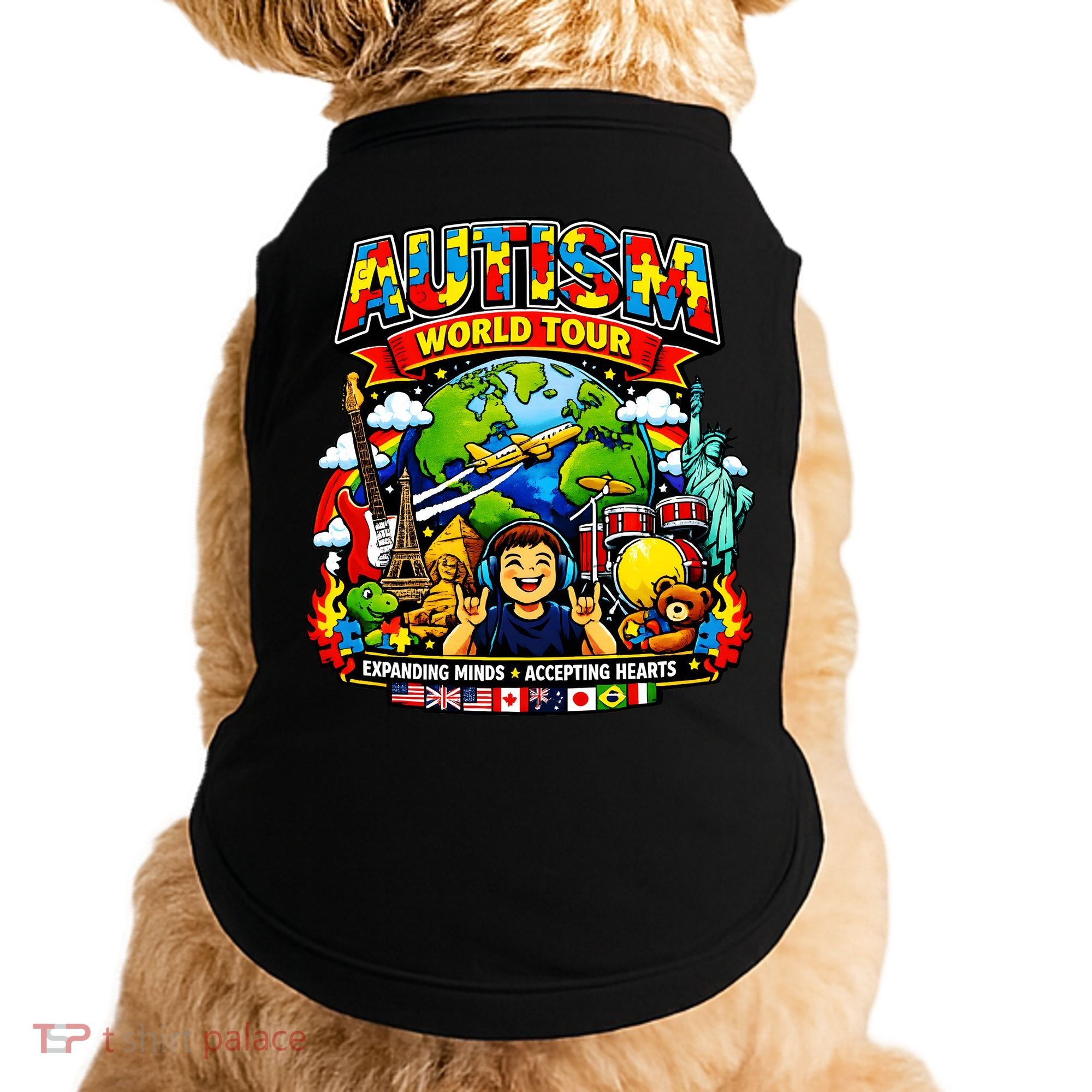 Autism World Tour Exapanding Minds Acepting Hearts Doggie Tank