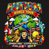 Autism World Tour Exapanding Minds Acepting Hearts Doggie Tank thumb 4