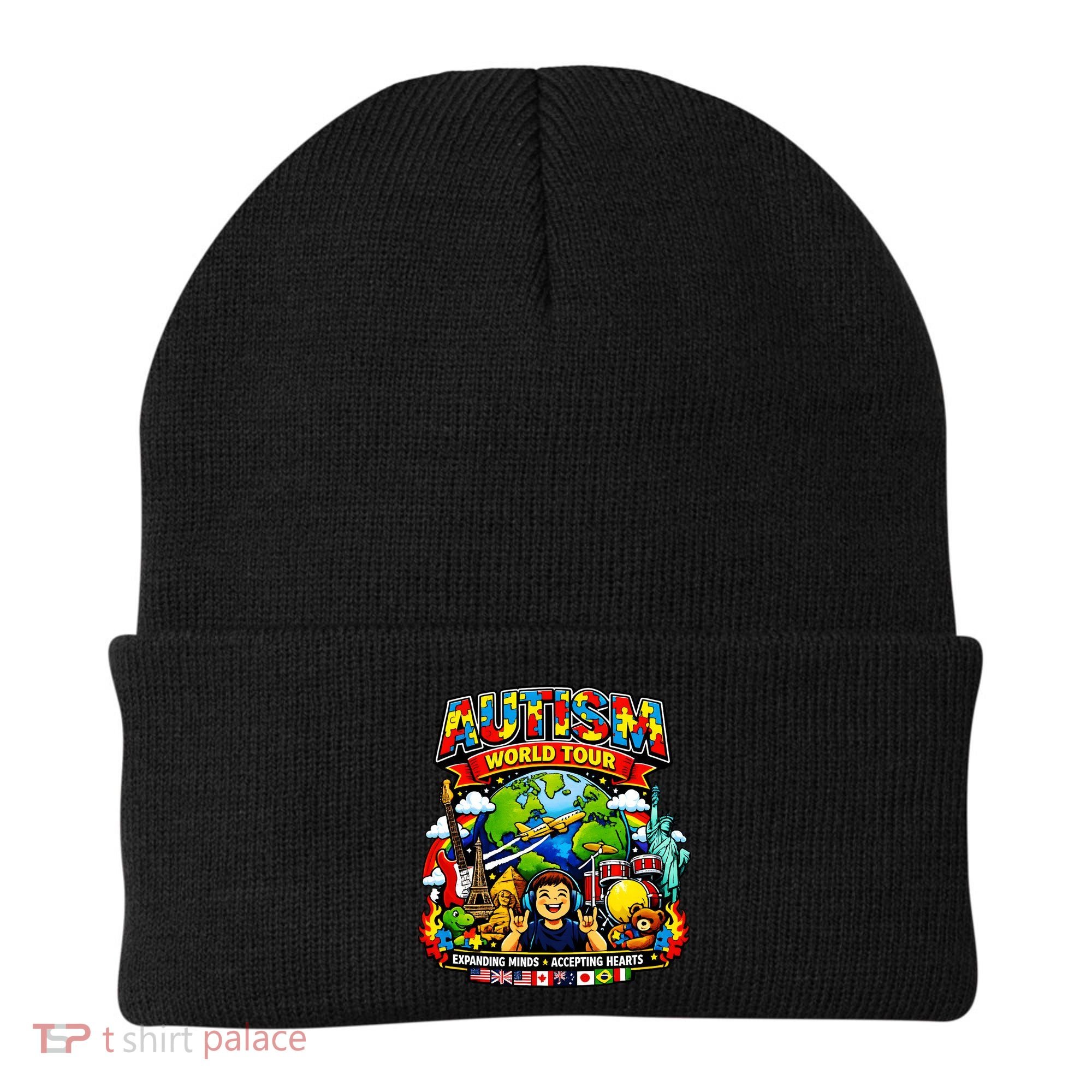 Autism World Tour Exapanding Minds Acepting Hearts Beanie
