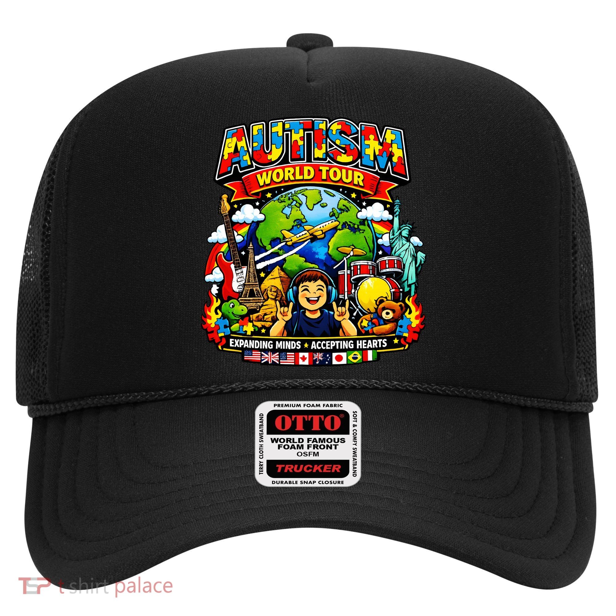 Autism World Tour Exapanding Minds Acepting Hearts Hat