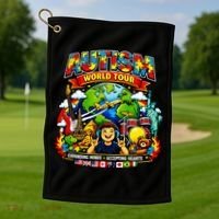 Autism World Tour Exapanding Minds Acepting Hearts Golf Towel thumb 1