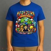 Autism World Tour Exapanding Minds Acepting Hearts T-Shirt thumb 3