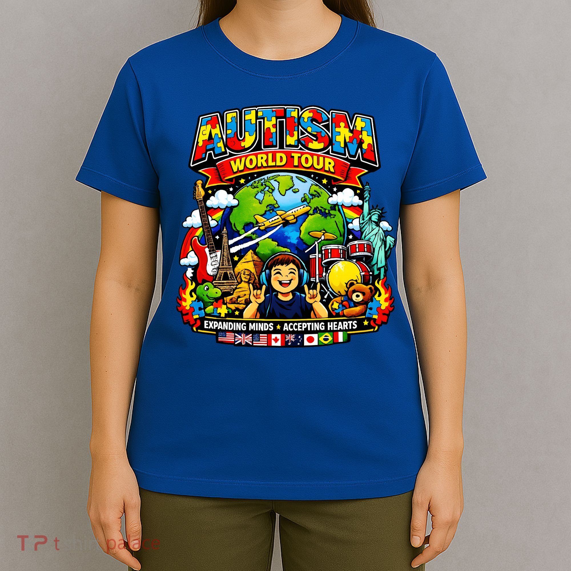 Autism World Tour Exapanding Minds Acepting Hearts T-Shirt