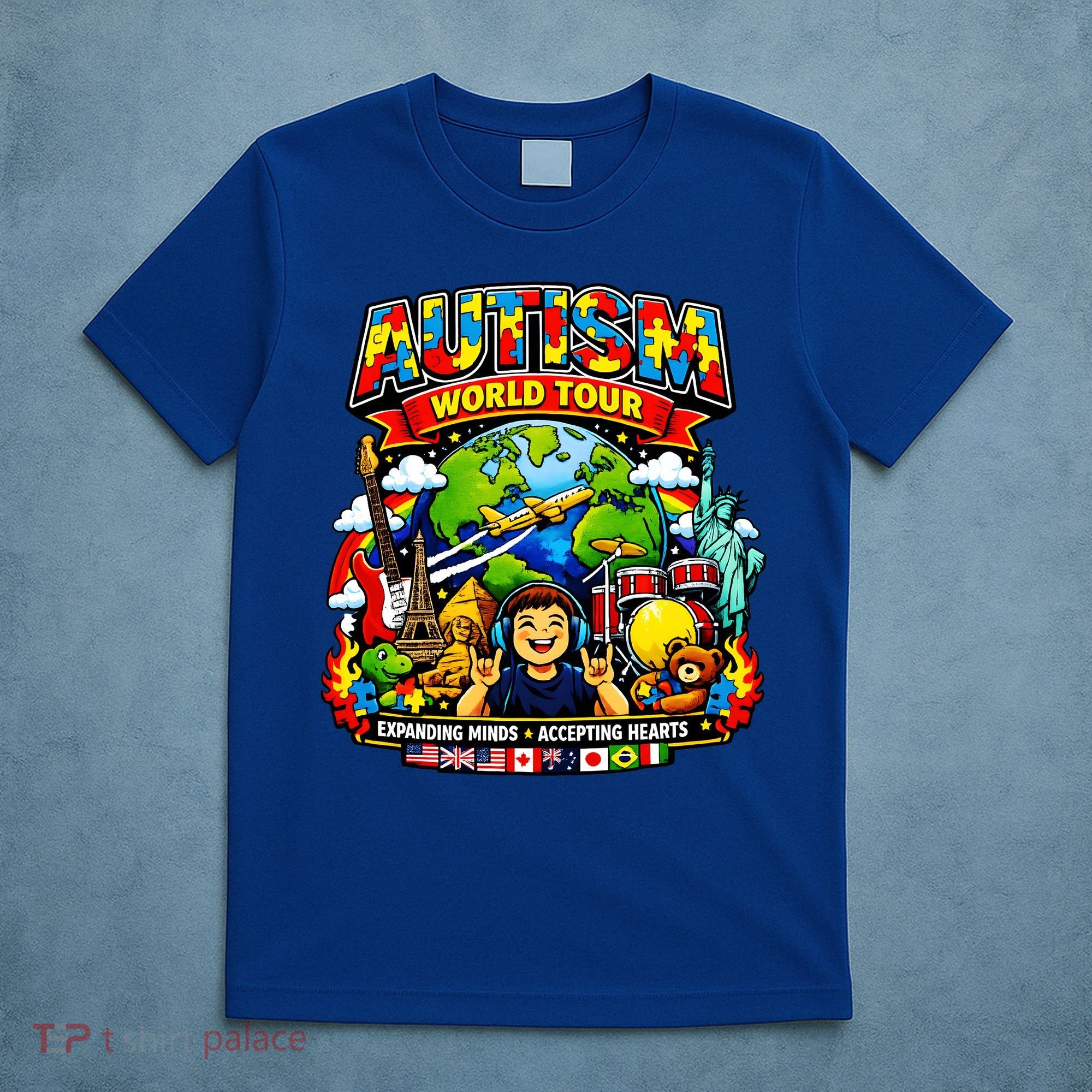 Autism World Tour Exapanding Minds Acepting Hearts T-Shirt