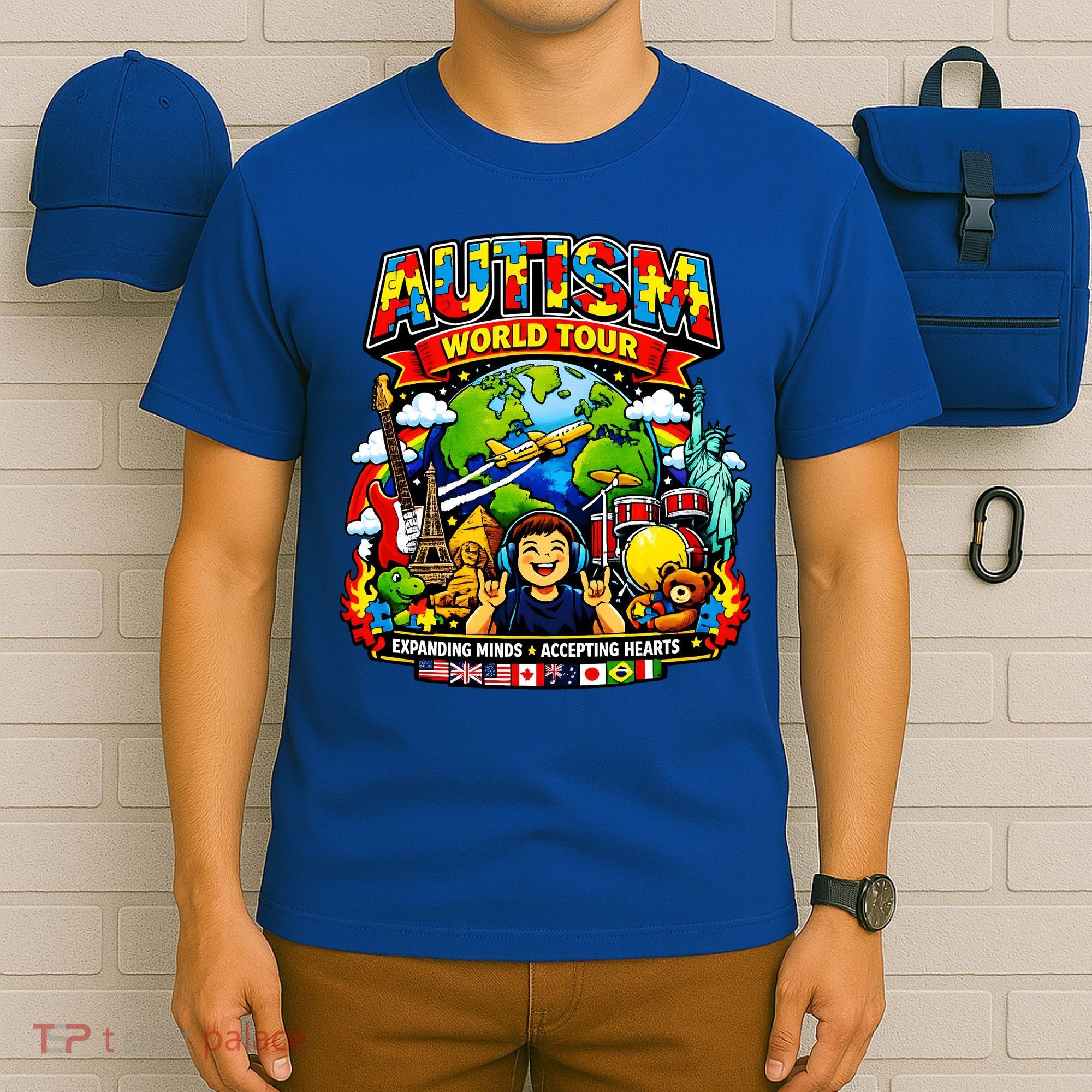 Autism World Tour Exapanding Minds Acepting Hearts T-Shirt