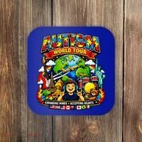 Autism World Tour Exapanding Minds Acepting Hearts Coaster thumb 0