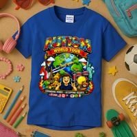 Autism World Tour Exapanding Minds Acepting Hearts Kids T-Shirt thumb 3