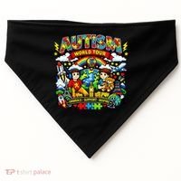 Autism World Tour Embrace Support Inspire USA-Made Doggie Bandana thumb 0