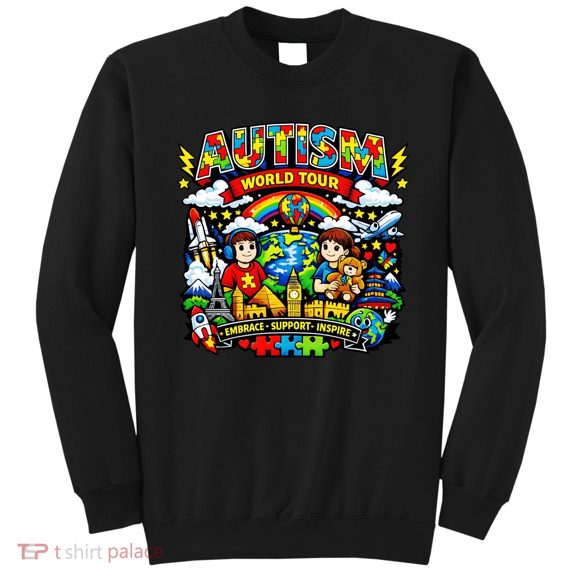 Autism World Tour Embrace Support Inspire Sweatshirt